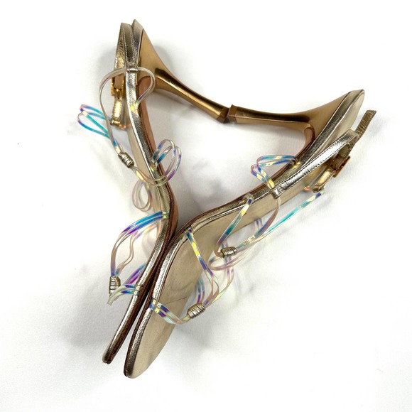 Stuart Weitzman | Iridescent Stiletto 90s Sandal Heel Size 8 - Picture 3 of 6